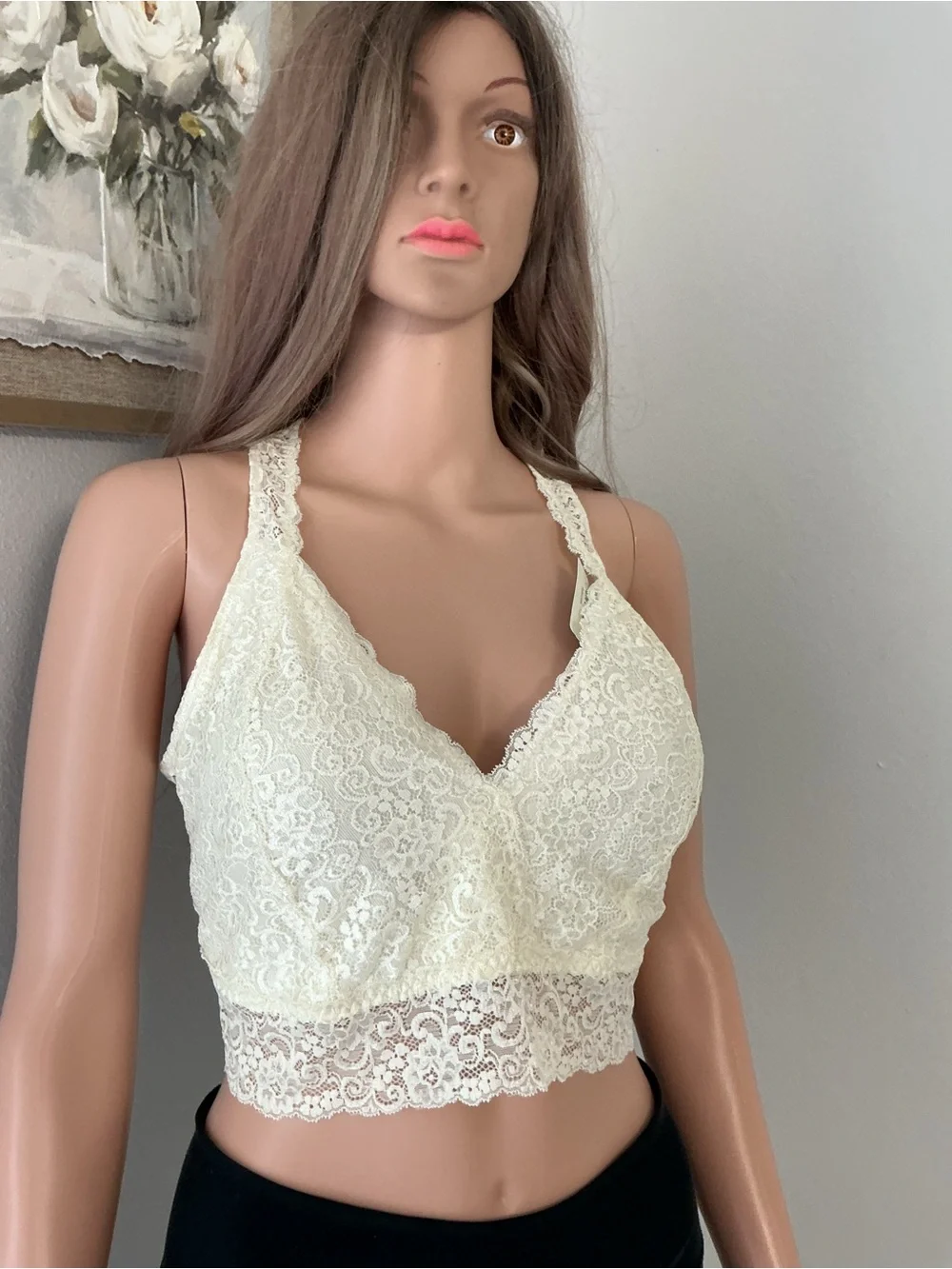 Soma Cream Lace Bralette Tank